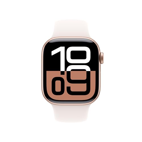 Apple Watch Series 10 GPS 42mm - Rose Gold Aluminium with Light Blush Sport Band - Image 3