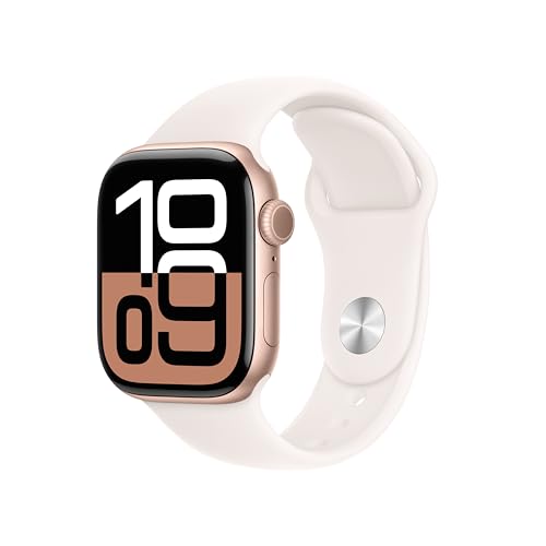 Apple Watch Series 10 GPS 42mm - Rose Gold Aluminium with Light Blush Sport Band