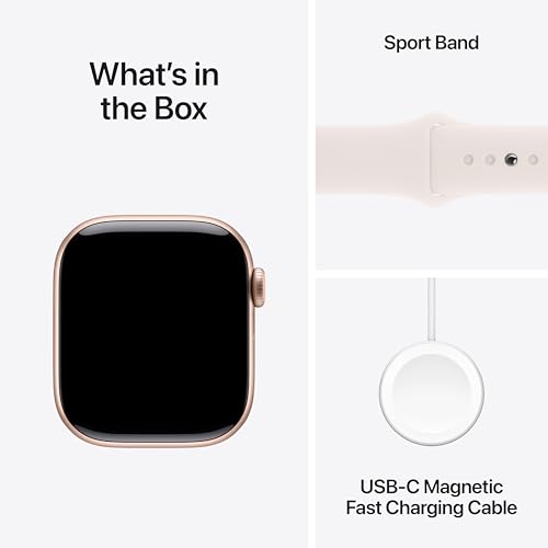 Apple Watch Series 10 GPS 42mm - Rose Gold Aluminium with Light Blush Sport Band - Image 7