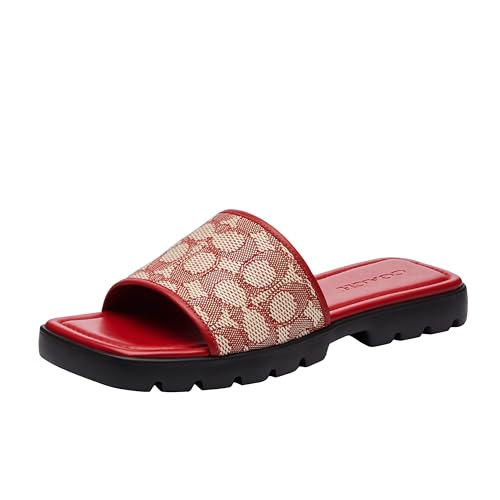 Coach Women's Florence Sandal in Ruby - Size 9