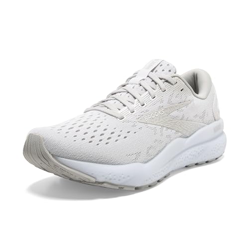 Brooks Women’s Ghost 16 Neutral Running Shoe - White/Grey - Size 8.5
