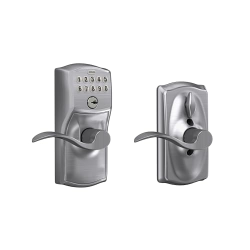 SCHLAGE FE595 CAM 626 ACC Camelot Keypad Entry - Brushed Chrome