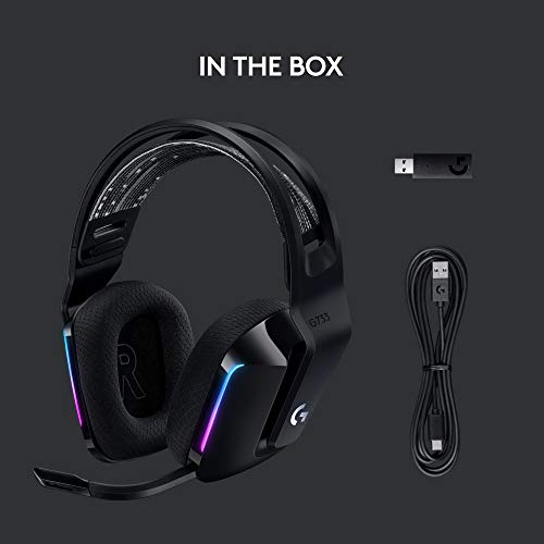 Logitech G733 Wireless RGB Gaming Headset - Black - Image 6