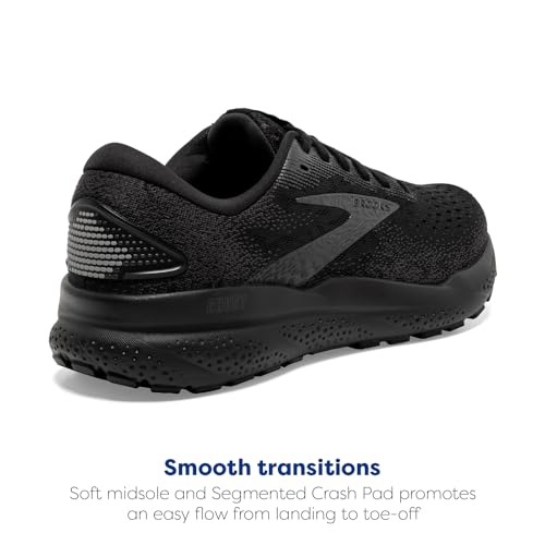 Brooks Men’s Ghost 16 Neutral Running Shoe - Black/Black/Ebony - Image 3
