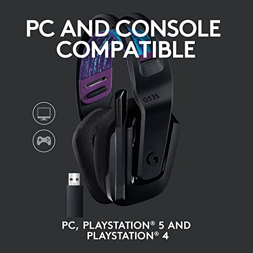 Logitech G535 Lightspeed Wireless Gaming Headset - Black - Image 5