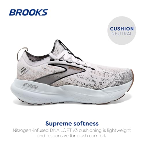 Brooks Women’s Glycerin Stealthfit 21 Neutral Running Shoe - White/Grey/Black - Image 2