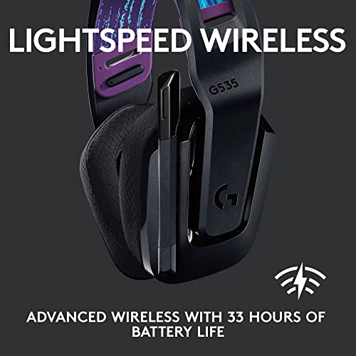 Logitech G535 Lightspeed Wireless Gaming Headset - Black - Image 2
