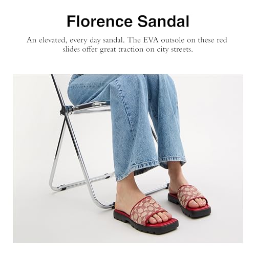 Coach Women's Florence Sandal in Ruby - Size 9 - Image 2