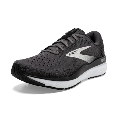 Brooks Men’s Ghost 16 Neutral Running Shoe - Black/Grey/White 13 Medium