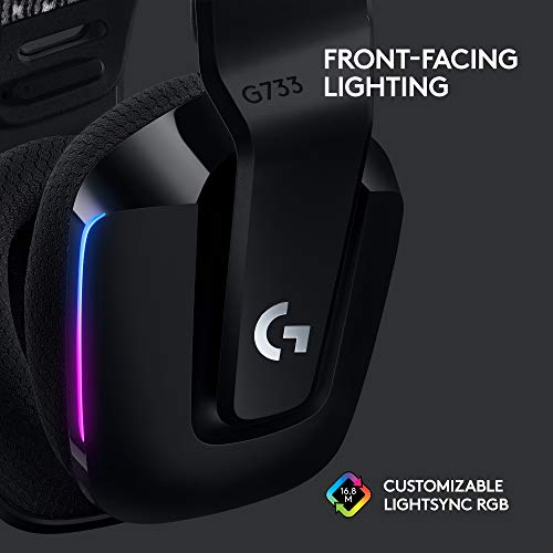 Logitech G733 Wireless RGB Gaming Headset - Black - Image 4