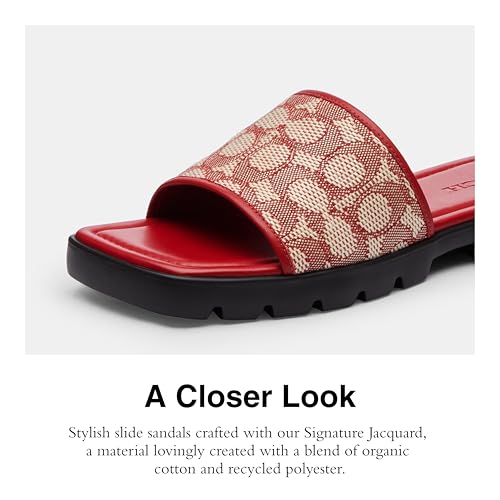 Coach Women's Florence Sandal in Ruby - Size 9 - Image 4