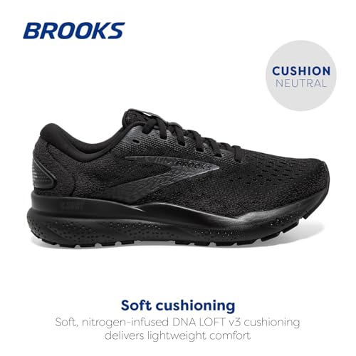 Brooks Men’s Ghost 16 Neutral Running Shoe - Black/Black/Ebony - Image 2