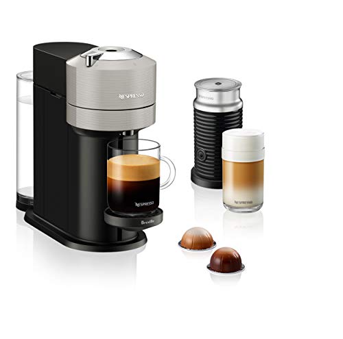 Nespresso Vertuo Next with Aeroccino Milk Frother - Light Grey