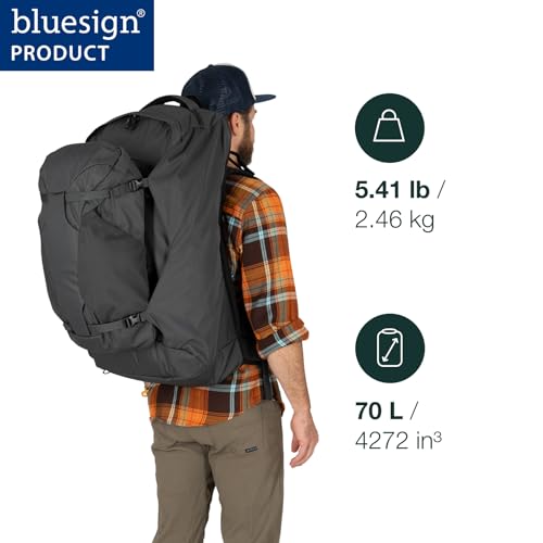 Osprey Farpoint 70L Travel Backpack for Men in Black - Image 2