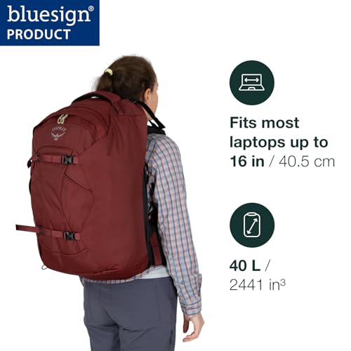 Osprey Fairview 40L Women's Travel Backpack, Night Jungle Blue - Image 3