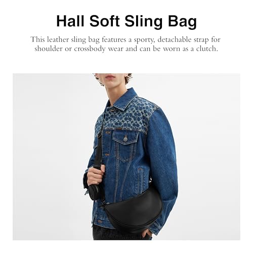 Coach Men's Hall Soft Sling Bag - Versatile Black Accessory - Image 2