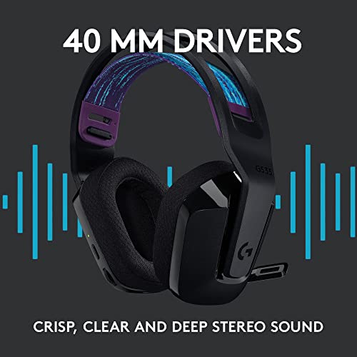 Logitech G535 Lightspeed Wireless Gaming Headset - Black - Image 9