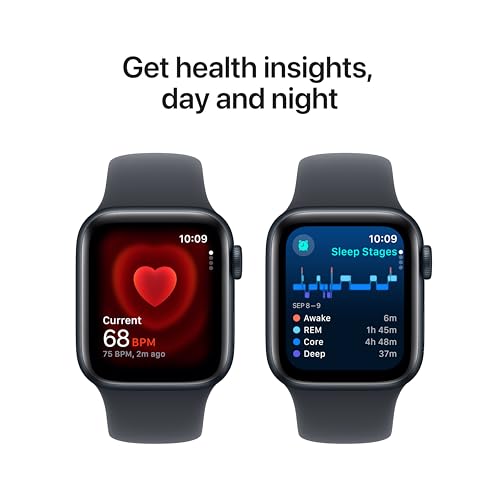 Apple Watch SE (GPS, 40mm) - Midnight Aluminum Case with Sport Band - Image 4