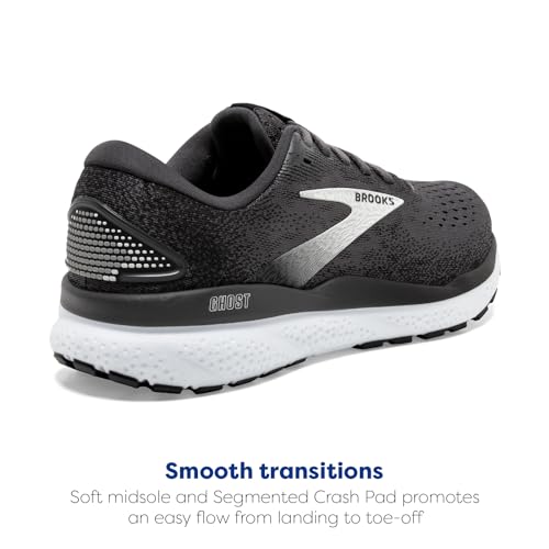Brooks Men’s Ghost 16 Neutral Running Shoe - Black/Grey/White 13 Medium - Image 3