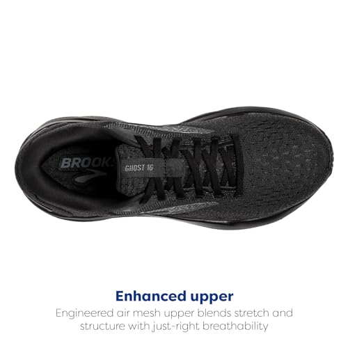 Brooks Men’s Ghost 16 Neutral Running Shoe - Black/Black/Ebony - Image 4