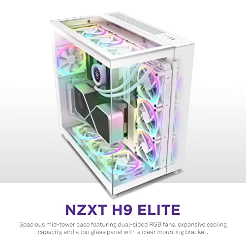 NZXT H9 Elite Dual-Chamber ATX Mid-Tower PC Gaming Case - Image 2