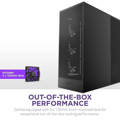 NZXT H7 Flow 2024 - Mid-Tower ATX Airflow Case with 3 Pre-Installed Fans - Image 3