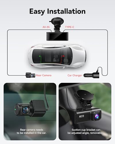 REDTIGER 4K Dual Dash Cam with GPS & Night Vision - Image 8