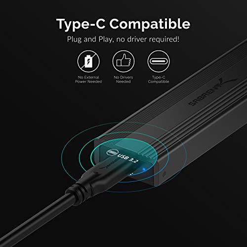 Sabrent Tool-Free USB 3.2 SSD Enclosure – NVMe & SATA Compatible - Image 4