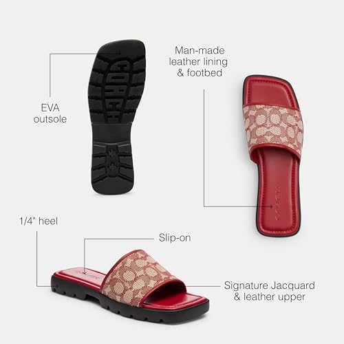 Coach Women's Florence Sandal in Ruby - Size 9 - Image 3