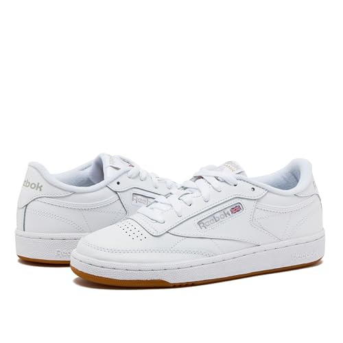 Reebok Women's Club C 85 Tennis Sneakers - White/Light Grey/Gum - Image 6