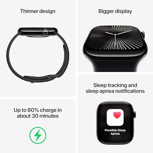 Apple Watch Series 10 GPS + Cellular 46mm - Jet Black Aluminium - Image 4