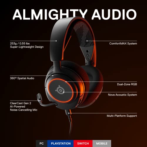 SteelSeries Arctis Nova 3 Gaming Headset - Multi-Platform Audio Experience - Image 2