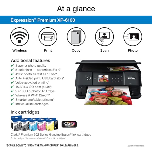 Epson XP-6100 Wireless Photo Printer, Scanner & Copier - Image 2