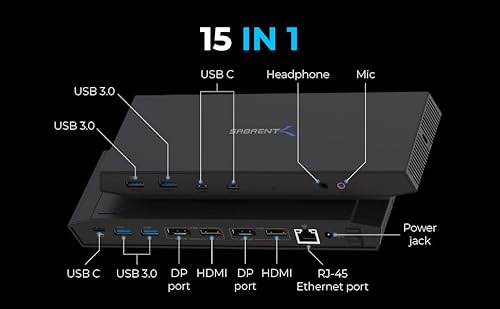 SABRENT USB Type C Dual 4K Universal Docking Station - Image 7