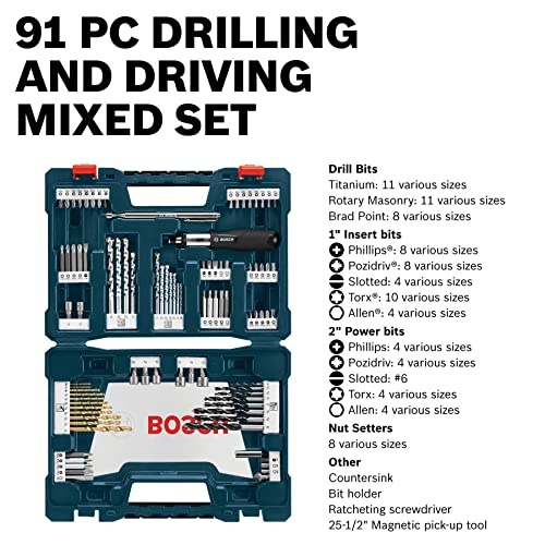 BOSCH MS4091 91-Piece Drilling and Driving Mixed Set - Image 6