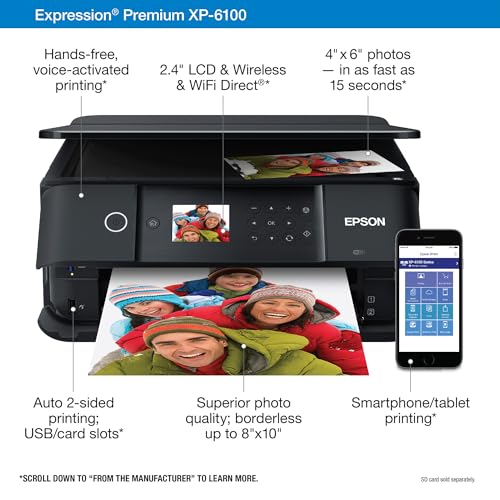 Epson XP-6100 Wireless Photo Printer, Scanner & Copier - Image 3