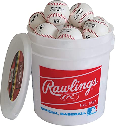 Rawlings Official League Practice Baseballs for Youth 8U | Bucket of 24