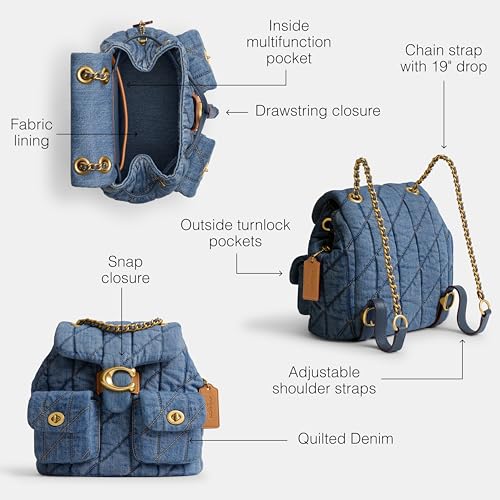 Coach Women's Tabby Backpack BAC, Indigo, One Size - Image 3