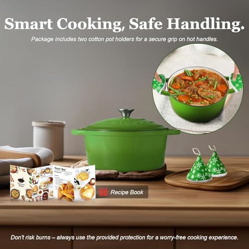 Overmont 4.5QT Enameled Cast Iron Dutch Oven - Image 6