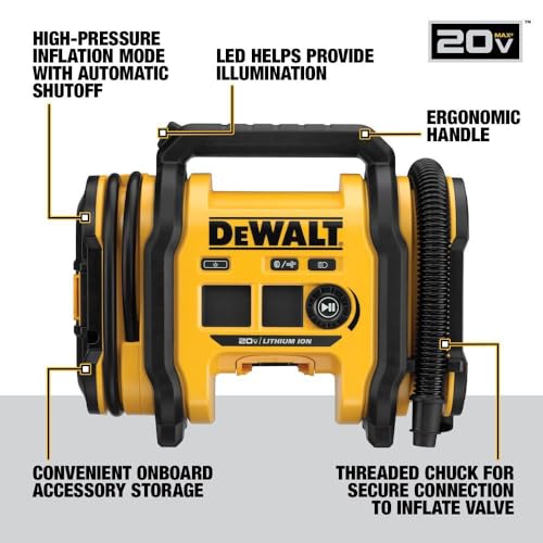 DEWALT 20V MAX Compact Portable Tire Inflator - Bare Tool - Image 2