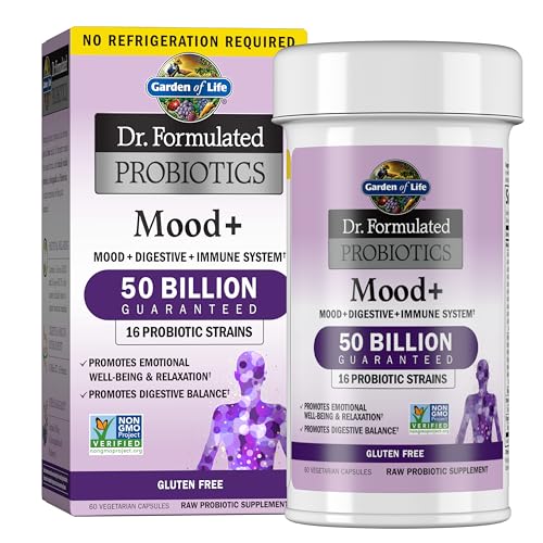 Garden of Life Mood+ Probiotic Supplement with Ashwagandha