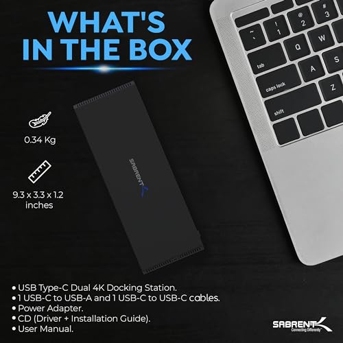 SABRENT USB Type C Dual 4K Universal Docking Station - Image 6