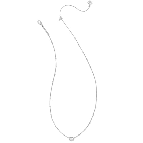 Kendra Scott Mini Elisa Rhodium-Plated Satellite Pendant Necklace - Image 2