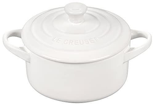 Le Creuset Mini Round Cocotte, 14 oz., White