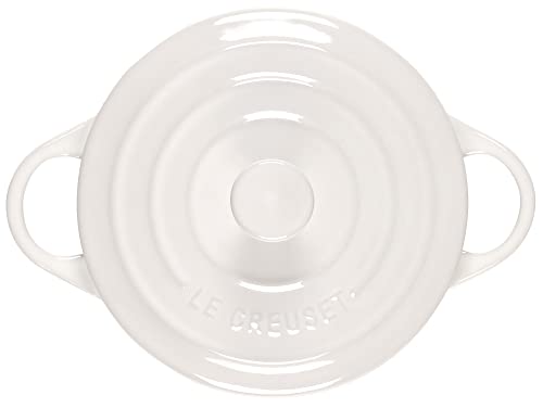 Le Creuset Mini Round Cocotte, 14 oz., White - Image 3