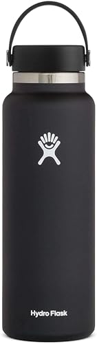 Hydro Flask Wide Flex Cap Water Bottle - 40 Oz Black - Image 2