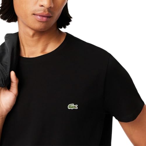Lacoste Pima Cotton Crew Neck T-Shirt, Black, Medium - Image 2