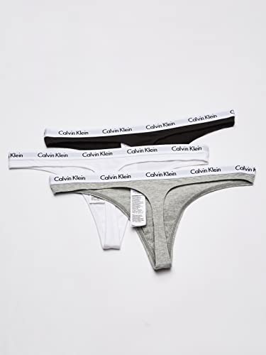 Calvin Klein Women's 3 Pack Carousel Thong Panty - Black/White/Grey Heather - Image 3