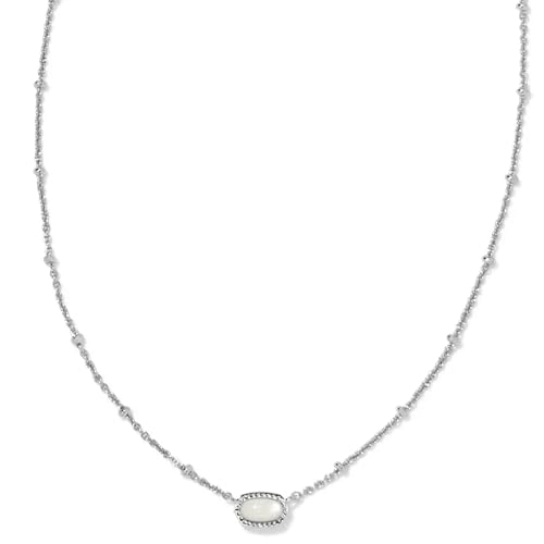 Kendra Scott Mini Elisa Rhodium-Plated Satellite Pendant Necklace