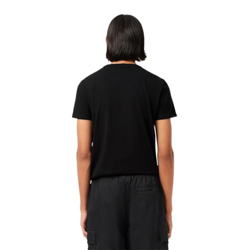 Lacoste Pima Cotton Crew Neck T-Shirt, Black, Medium - Image 3